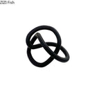 GobekUsa Gold Ring Knot Geometric Resin Ornaments Handmade Art Decor Figurines