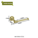 GobekUsa Bathroom Accessories Set: Rose Gold Chrome Hook, Brushed Gold Towel Rack, Stainless Steel Toilet Paper Holder