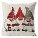GobekUsa Christmas Deer Linen Pillow Cover 45x45cm for Home Sofa Decor
