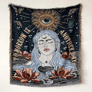 GobekUsa Bohemian Throw Blanket - Geometric Abstract Tapestry Sofa Cover with Tassel - Living Room Decor Rug
