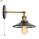 GobekUsa Gold Industrial LED Wall Lamp for Loft Stair & Bedroom Lighting