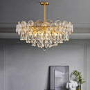 GobekUsa Crystal Chandelier: Modern Glass Pendant Lights for Living Room Dining Bedroom