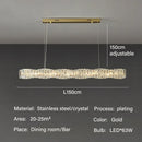 GobekUsa Elegant LED Crystal Chandelier for Dining Room and Kitchen Lighting