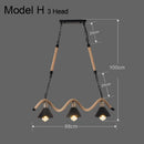 GobekUsa Industrial Hemp Rope Pendant Light Chandelier LED for Home Restaurant Kitchen