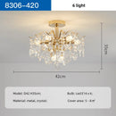 GobekUsa K9 Crystal Gold Chandelier Ceiling Light | Bedroom Home Decor LED Ceiling Lamp