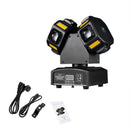 GobekUsa 8x12W RGBW 140W Dual Head LED Beam & Strobe & Laser 3-in-1 DJ Light