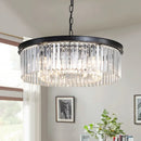 GobekUsa Gold Black Metal Crystal Pendant Lights Chain Hanging LED Suspension Lamp Fixtures