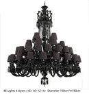 GobekUsa Black Crystal Chandelier: Luxury Lighting for Villa Hotel, Living Room, Dining Room