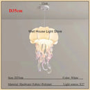 GobekUsa Jellyfish Silk Chandelier: Romantic Pendant Light for Living Room Bedroom Dining Room
