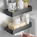 GobekUsa Black Aluminum Bathroom Corner Shelf Wall Mounted Storage Holder