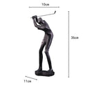 GobekUsa Golf Player Sculpture Abstract Human Body Figure Statue Resin Decor Figurine