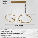 GobekUsa Gold LED Ring Ceiling Chandelier: Modern Luxury for Bar, Hotel, Bedroom & Restaurant