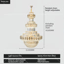 GobekUsa Crystal Chandelier: Villa High Living Room Luxury Lighting
