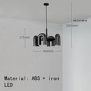 GobekUsa Art Deco Metal Chandelier in Black, Orange, and Gray - Adjustable Cord - Dining Room, Foyer, Bedroom Lighting