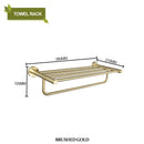 GobekUsa Brushed Gold Bathroom Hardware Set with Stainless Steel Towel Bar & Paper Holder