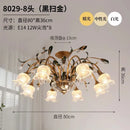 GobekUsa Glass Flower Chandelier: Elegant Retro High-End Lobby Main Light for Home, Restaurant