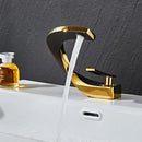 GobekUsa Gold Bathroom Faucet | Deck Mounted Sink Tap | Hot and Cold Basin Mixer