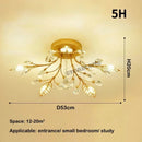 GobekUsa Crystal Ceiling Chandelier LED Light Fixture for Living Room Bedroom Kitchen