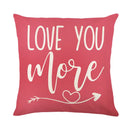 GobekUsa Cartoon Cat Linen Pillowcase 45x45cm Couple Love Cushion Covers for Living Room