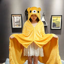 GobekUsa Cozy Cartoon Hooded Cape Blanket for Winter Nap, Office, and Home Office Warmth
