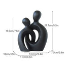 GobekUsa Couple Love Sculpture Modern Nordic Abstract Ceramic Figurine Home Decor