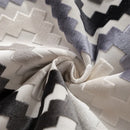 GobekUsa Geometric Chenille Flocking Cushion Cover: Grey-Beige Home Decor Pillow Case