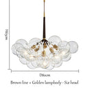 GobekUsa Bubble Chandelier: High Quality LED Lighting for Bedroom and Lounge