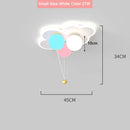 GobekUsa Kids Ceiling Chandelier - Colorful Acrylic Ballon White Pink Lamps with Remote Control