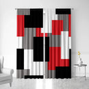 GobekUsa Geometric Grid Printed Curtain Set for Bedroom, Garden & Balcony