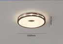 GobekUsa Cream Wind Walnut Round Master Bedroom Lamp Warm Retro Hanging Ball Ceiling