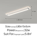 GobekUsa LED Chandelier Lights Remote Dimming Black White Modern Long Living Room Bedroom Hall Lamps