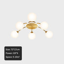 GobekUsa Ball Glass Ceiling Light in Gold for Living Room, Dining, Bedroom by GobekUsa