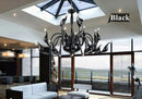 GobekUsa Iron Swan Pendant Chandelier for Restaurant Living Room Bedroom with LED G4 Candle