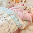 GobekUsa Cartoon Printed Cotton Quilt Cover Set - Soft, Breathable, Colorfast Bedding
