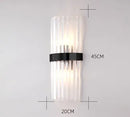 GobekUsa Black Gold Crystal Wall Sconce LED Light for Bedroom Living Room Home Décor