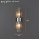 GobekUsa Crystal LED Wall Lamp Stainless Steel Sconces for Bedroom Dining Room