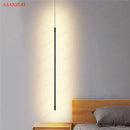GobekUsa LED Pendant Light: Adjustable Line Strip Hanging Lamp for Modern Home Decor