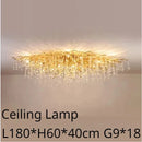 GobekUsa Gloss Light Luxury Crystal Ceiling Chandelier for Living Room & Dining Room