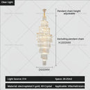 GobekUsa Crystal Chandelier for Penthouse Villa Living Room - Modern Light Luxury Design