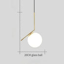 GobekUsa Gold Ring Glass Ball Pendant Light Fixture for Bedroom Living Room.