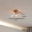 GobekUsa Glass Wood LED Ceiling Lamp for Home Lighting and Decoration