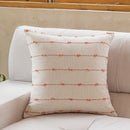 GobekUsa Cotton Stripe Jacquard Cushion Cover Set: Blue Yellow Grey Pink Beige Black