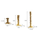 GobekUsa Golden Candlestick Holder Resin Plated Wedding Centerpiece