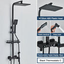 GobekUsa Black 4-Way Digital Shower System with Rainfall Head and Bidet