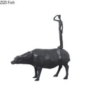 GobekUsa Cowherd Shepherd Boy Resin Figure Sculpture for Modern Home Decor