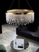 GobekUsa Crystal Chandelier: Modern Nordic LED Pendant Lighting Fixture for Luxe Home Decor
