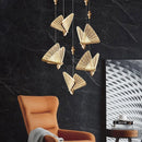 GobekUsa LED Butterfly Pendant Light for Bedroom Living Room: Modern Chanderlier Fixture Lamps