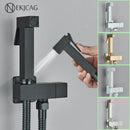 GobekUsa Black Brass Bidet Faucet: Single Cold Water Tap, Handheld Sprayer Gun, Hygienic Shower Cleaner