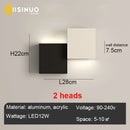 GobekUsa Geometric LED Wall Sconce Black White Light for Living Room Bedroom Hallway