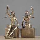 GobekUsa Justice Goddess Statue Bookends: Creative Home Decor for Study Room